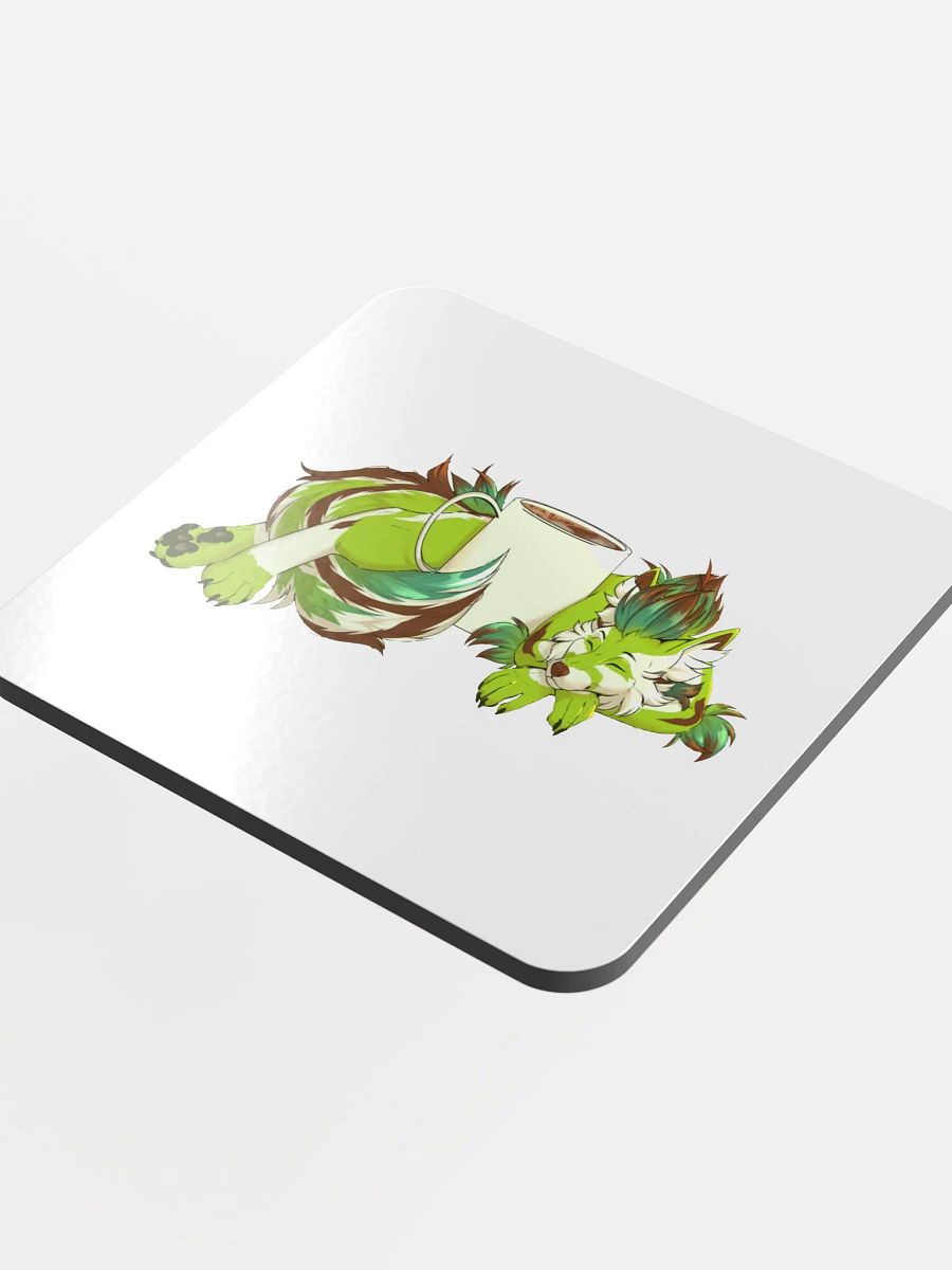Coffee Avocado Gloss-Coated Cork Coaster product image (4)