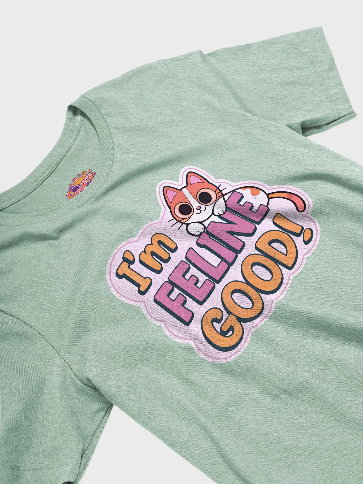 Feline Good Cartoon Cat T-Shirt product image (2)
