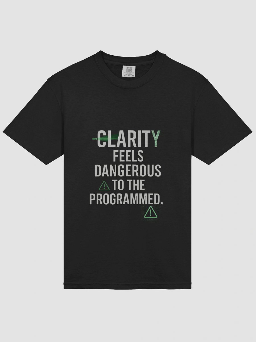 Clarity feels Dangerous to the programmed T-Shirt product image (40)