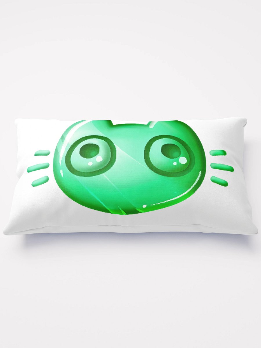 Long Cushion - Green Cat Face product image (2)
