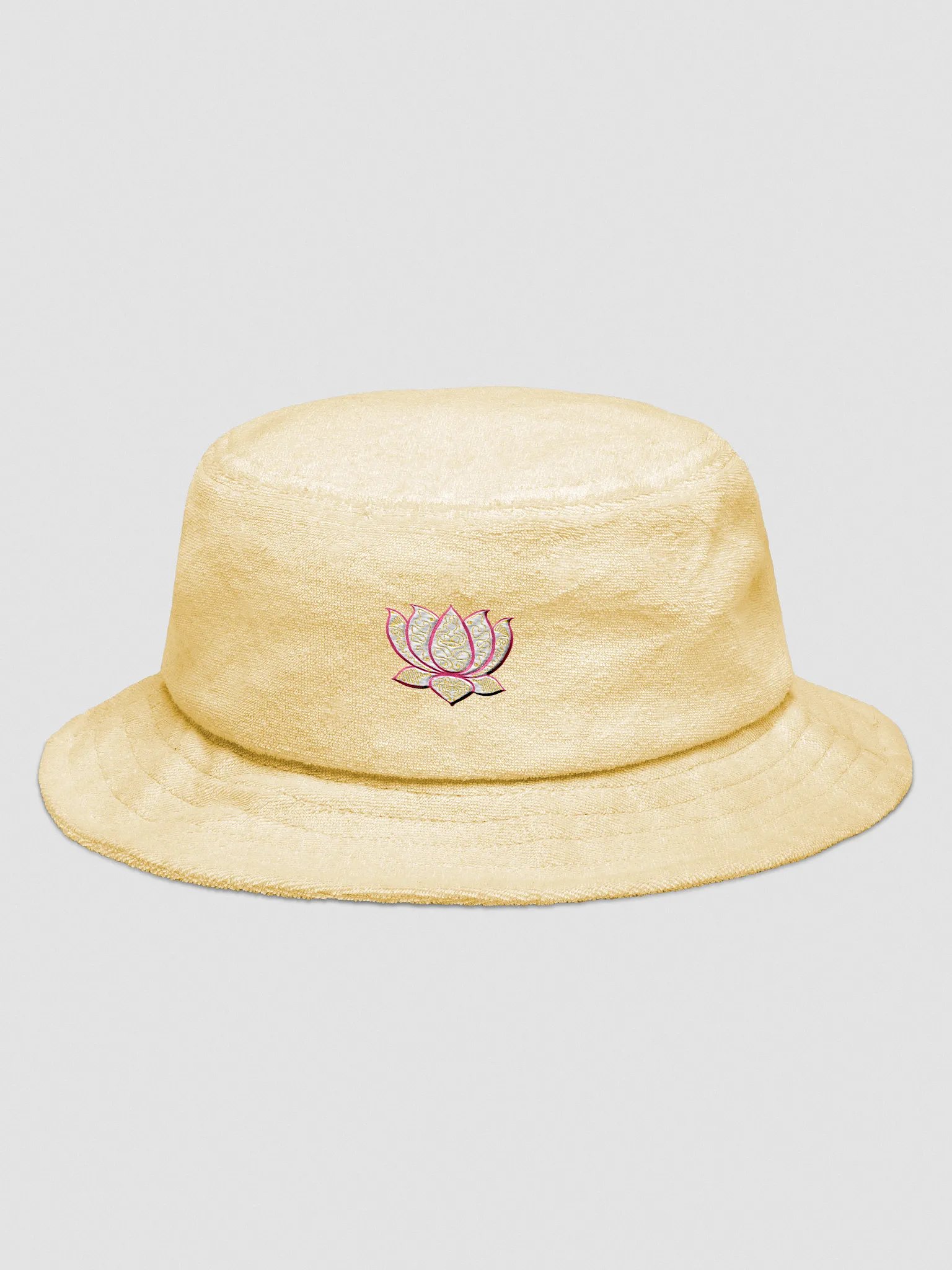 Golden Lotus Terry Cloth Bucket Hat product image (1)