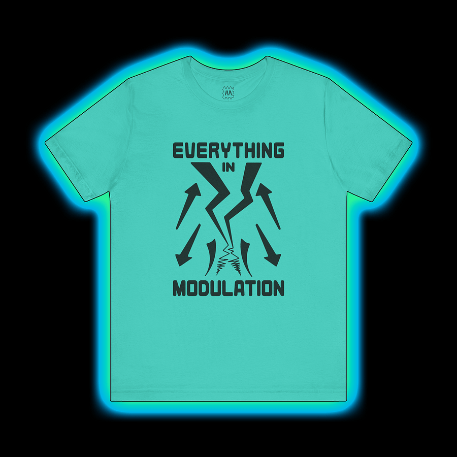 Everything In Modulation - Make Noise Maths Modular Synthesizer T-Shirt (BLACK PRINT) product image (1)