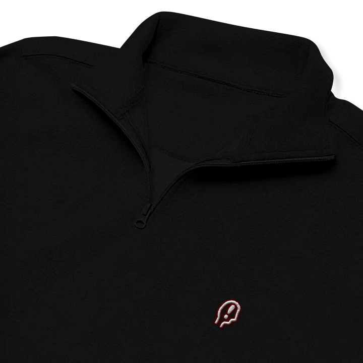 EXCLAIMING MENTALLY (burgundy and white design) embroidered quarter zip product image (1)