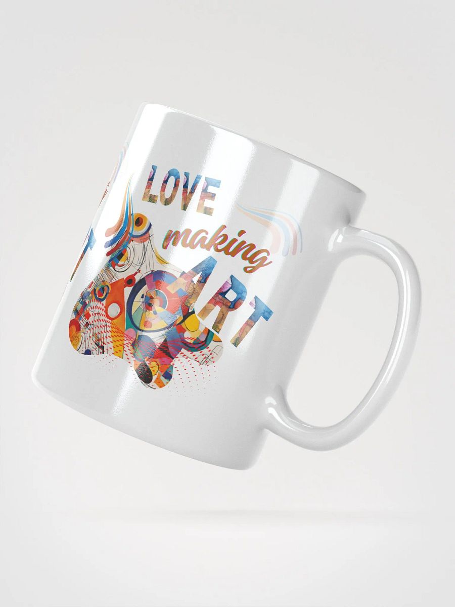 colorful mug for the artist. 'Love making art' Perfect gift for mom dad, son daughter friend who loves arty things product image (2)