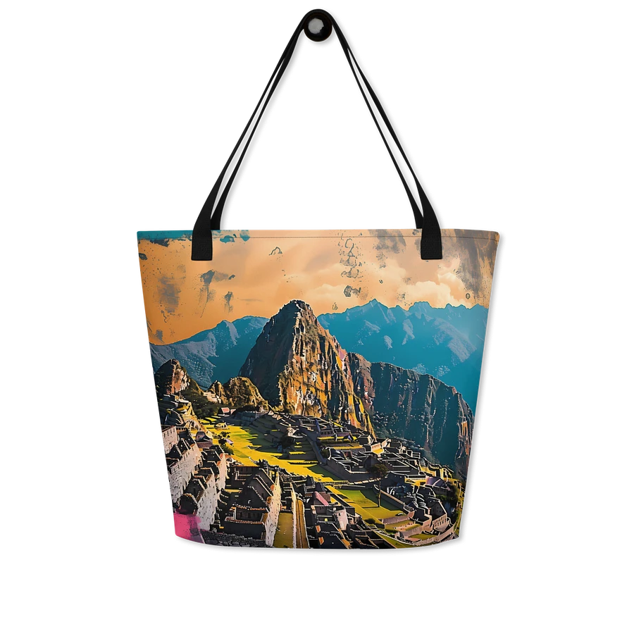 Tote Bag: Ancient Machu Picchu Artistic Travel Adventure Abstract Art Design product image (8)