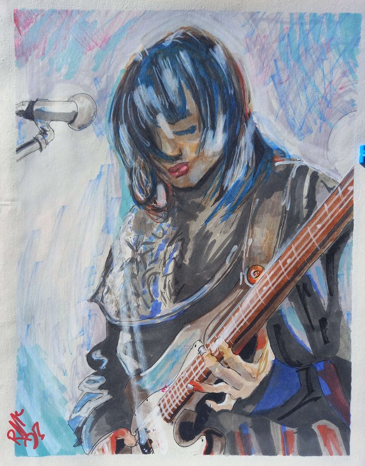 Original Sketch Art: Her Bass Moves My Heart product image (1)