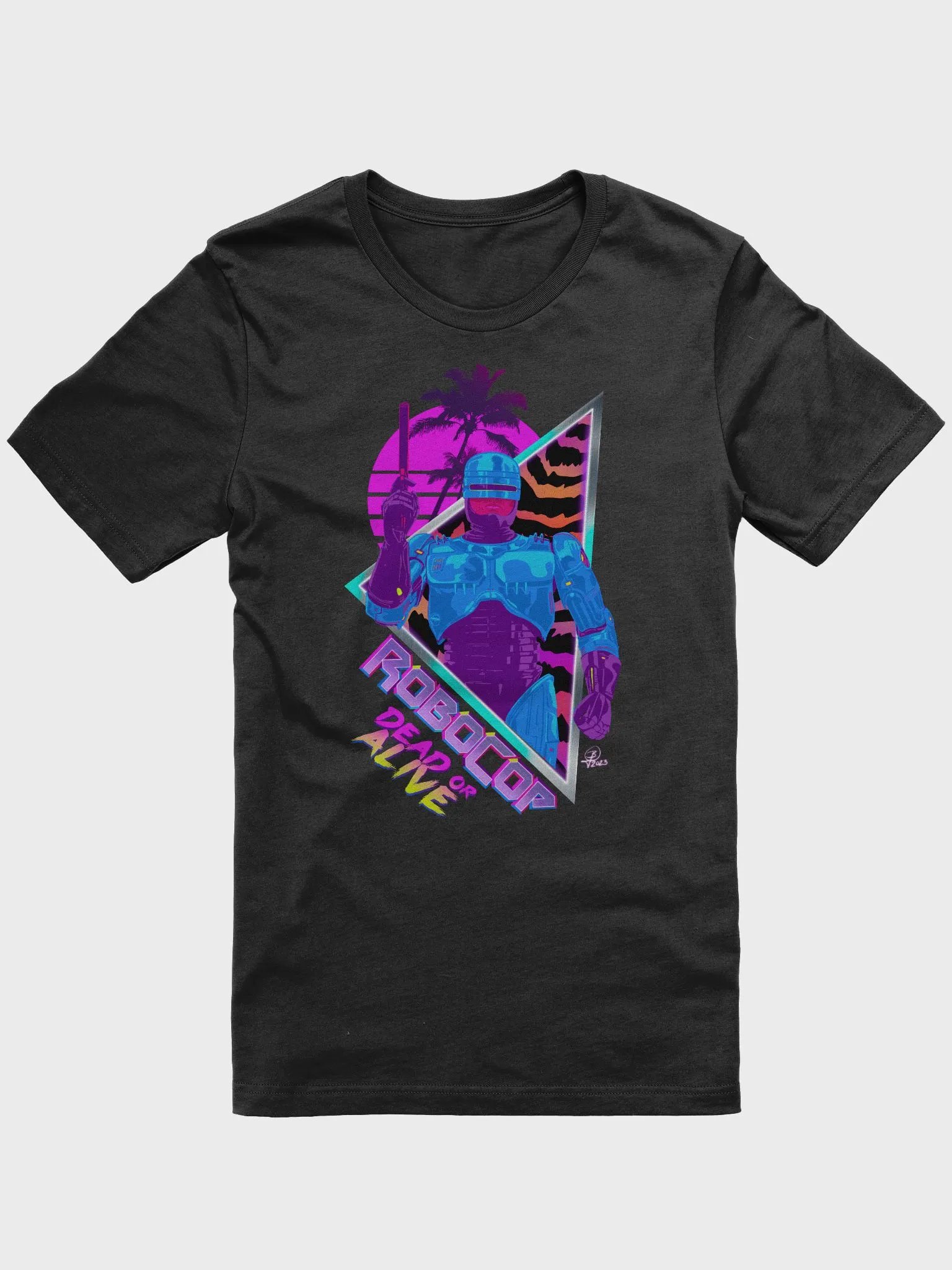 Dead or Alive Synthwave Robocop Shirt product image (2)