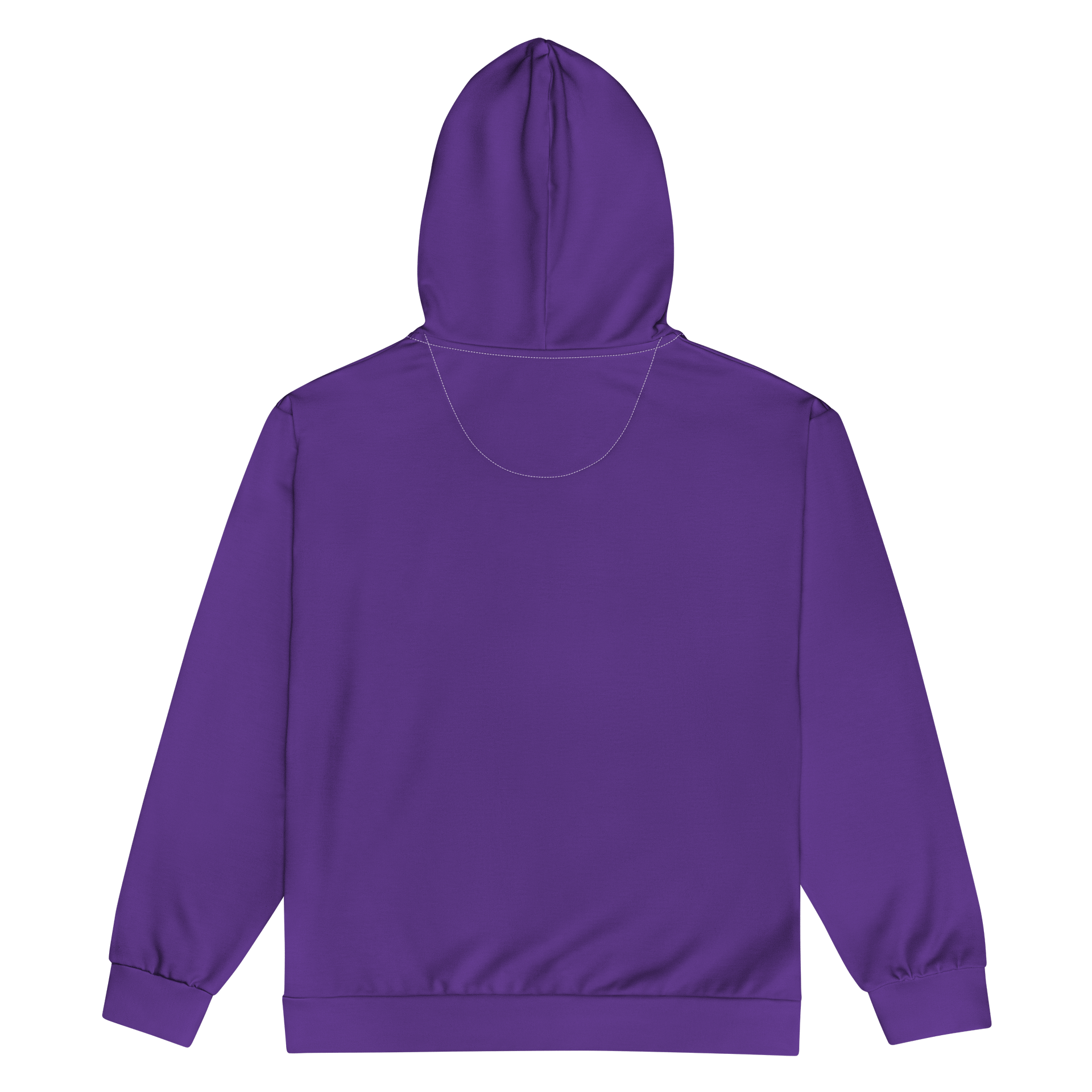 Indigo Violet Solid Color Eco Friendly Unisex Zip Hoodie product image (2)