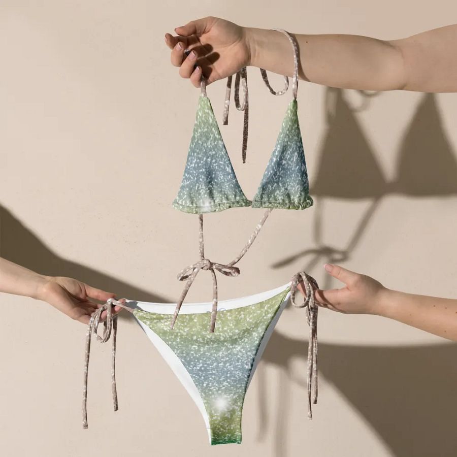 Glitter Unicorn Texture Design String Bikini (1) product image (7)