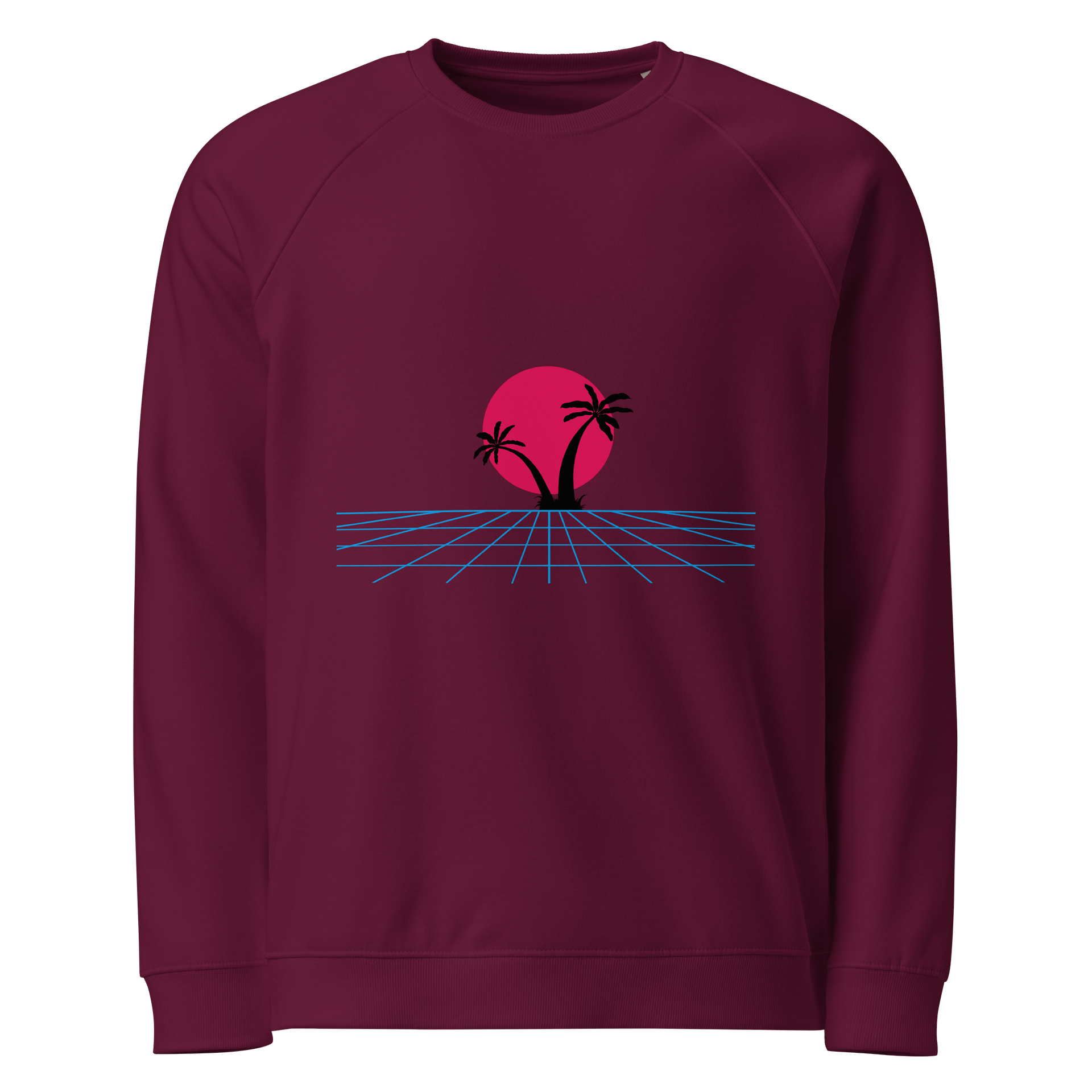 Retro Sunset Organic Raglan Sweatshirt product image (1)