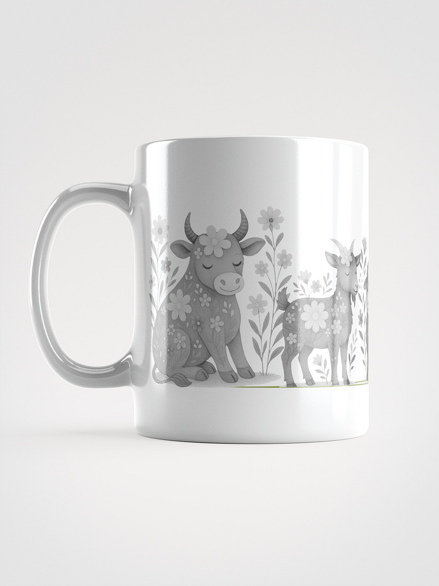 Mug Blanc - Ferme Fleurie Monochrome Série 3 - Cadeau Original product image (6)
