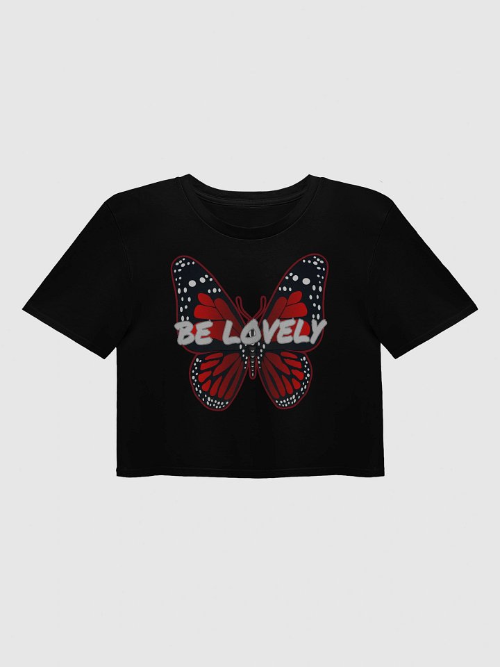 Be Lovely Butterfly Hand-Drawn Crop Top Women product image (1)
