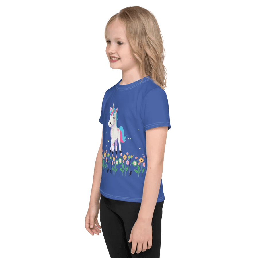 Smiling Unicorn All-Over Print Kids T-Shirt product image (3)