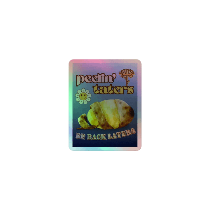 PEELIN' TATERS holographic kiss-cut sticker product image (1)