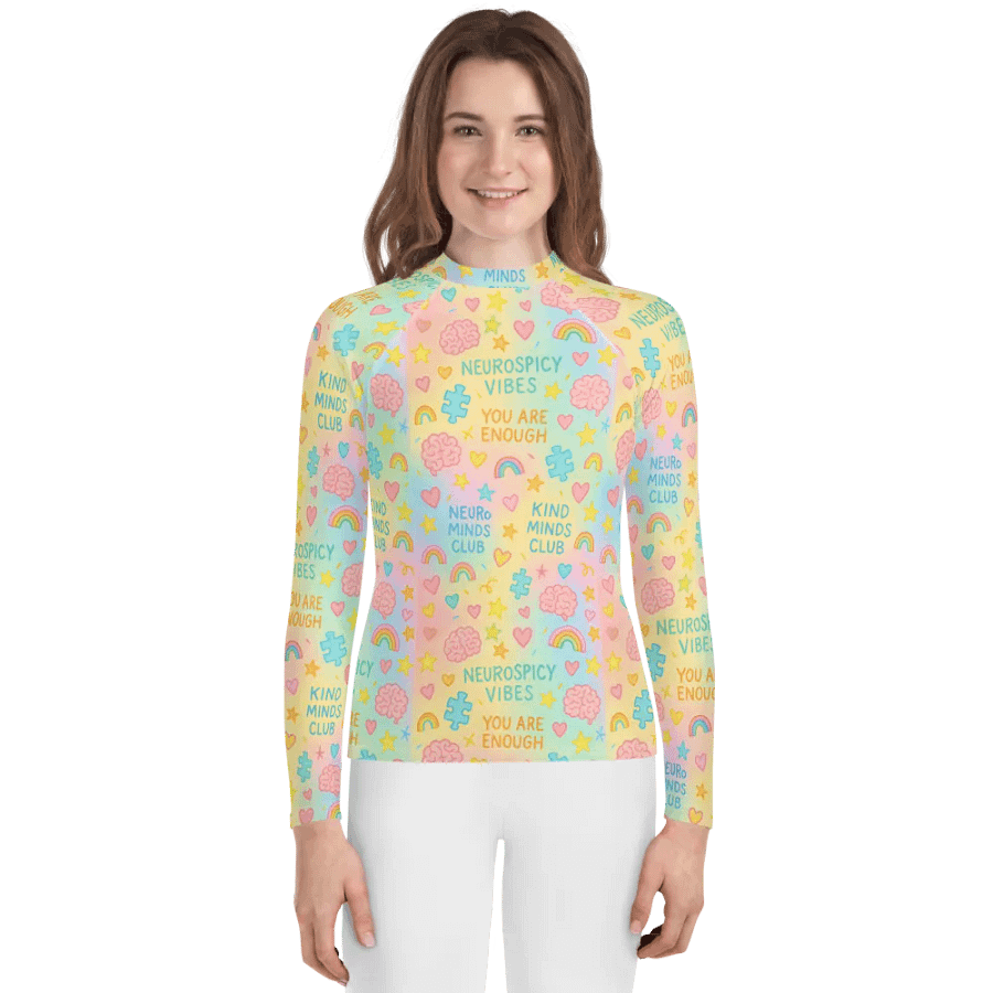 Neurospicy Vibes Rash Guard product image (1)