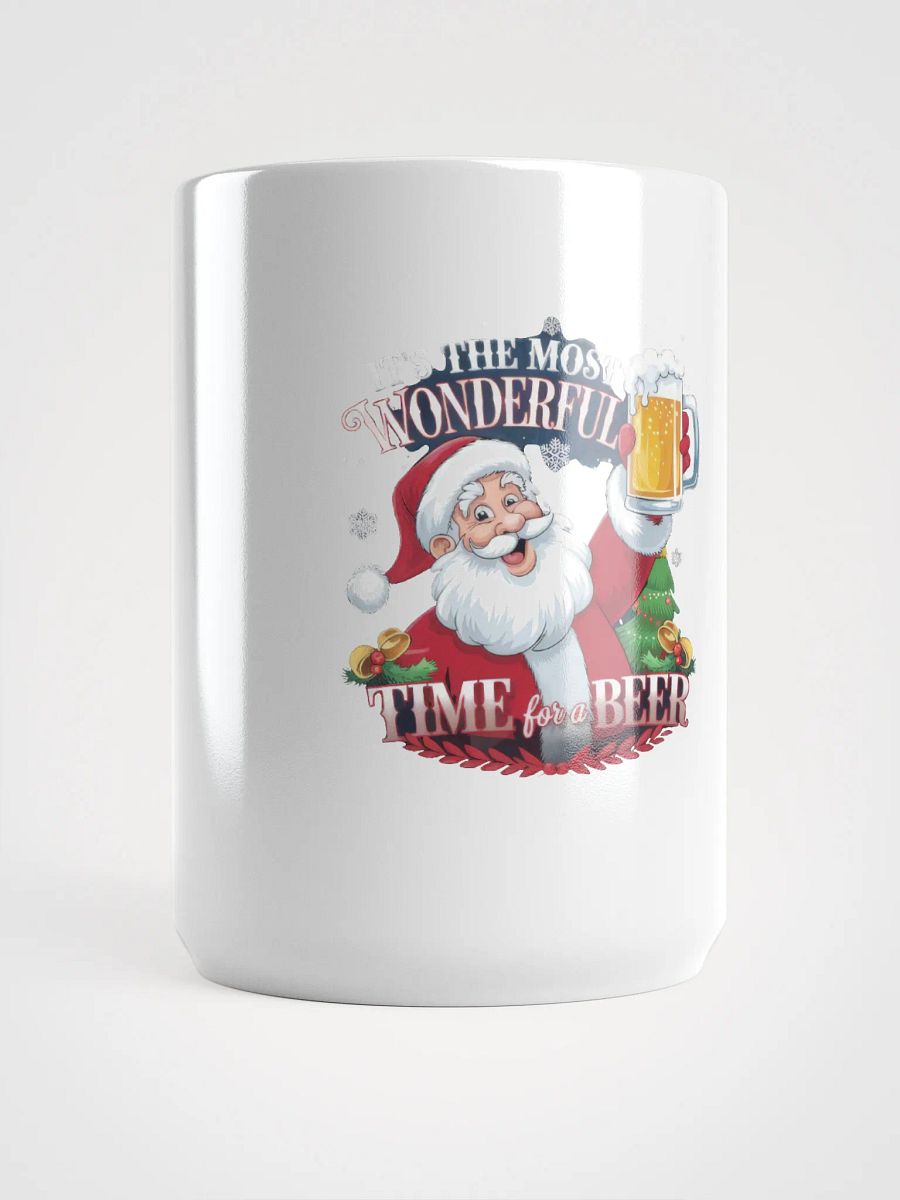 Santa’s Holiday Cheers White Glossy Mug product image (5)