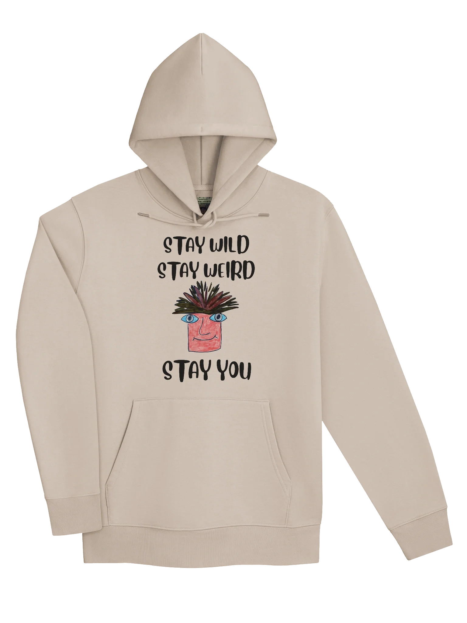 Stay You Organic Hoodie ( Black Text) product image (7)