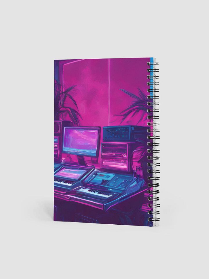 Neon Synthwave Dreams Spiral Notebook product image (2)