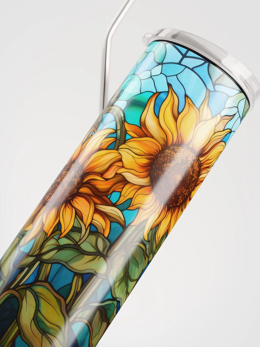 Sunflower Bliss: Stainless Steel Tumbler with Reusable Straw – Sip in Style product image (5)