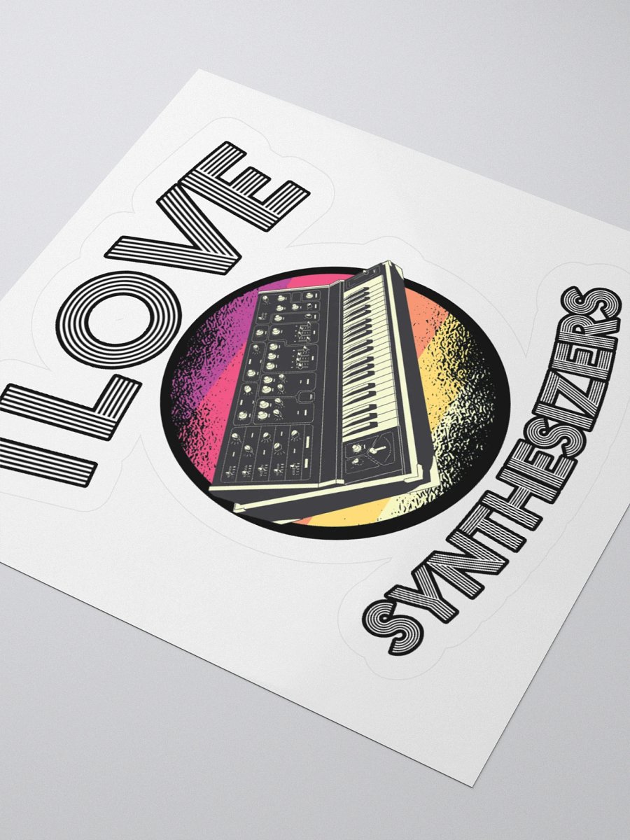 I Love Synthesizers Funny Sticker product image (3)