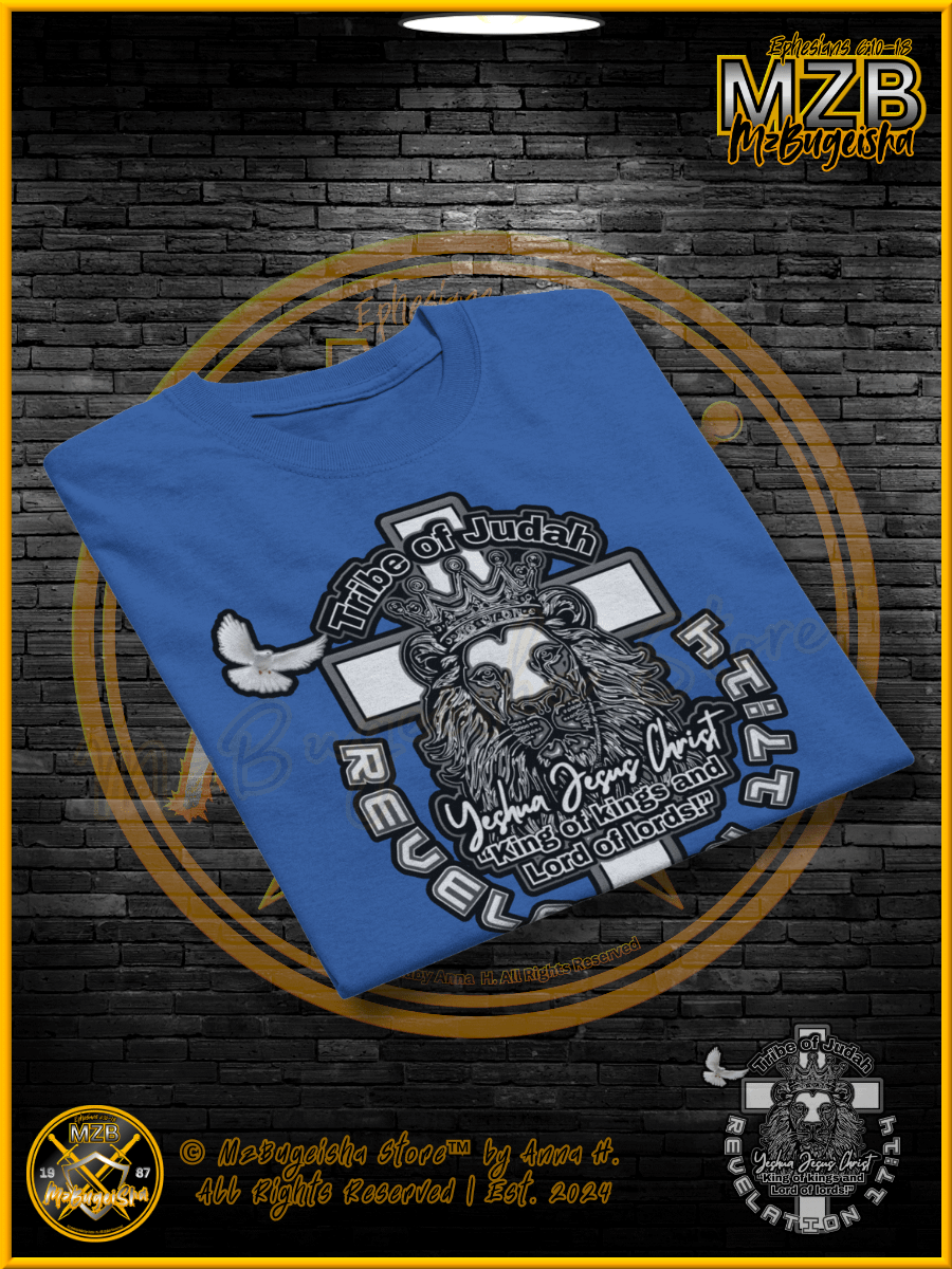 T-Shirt - MzBugeisha™ "Yeshua Jesus Christ King of kings " [V2/royal] Faith Based T-Shirt By Anna H. product image (6)