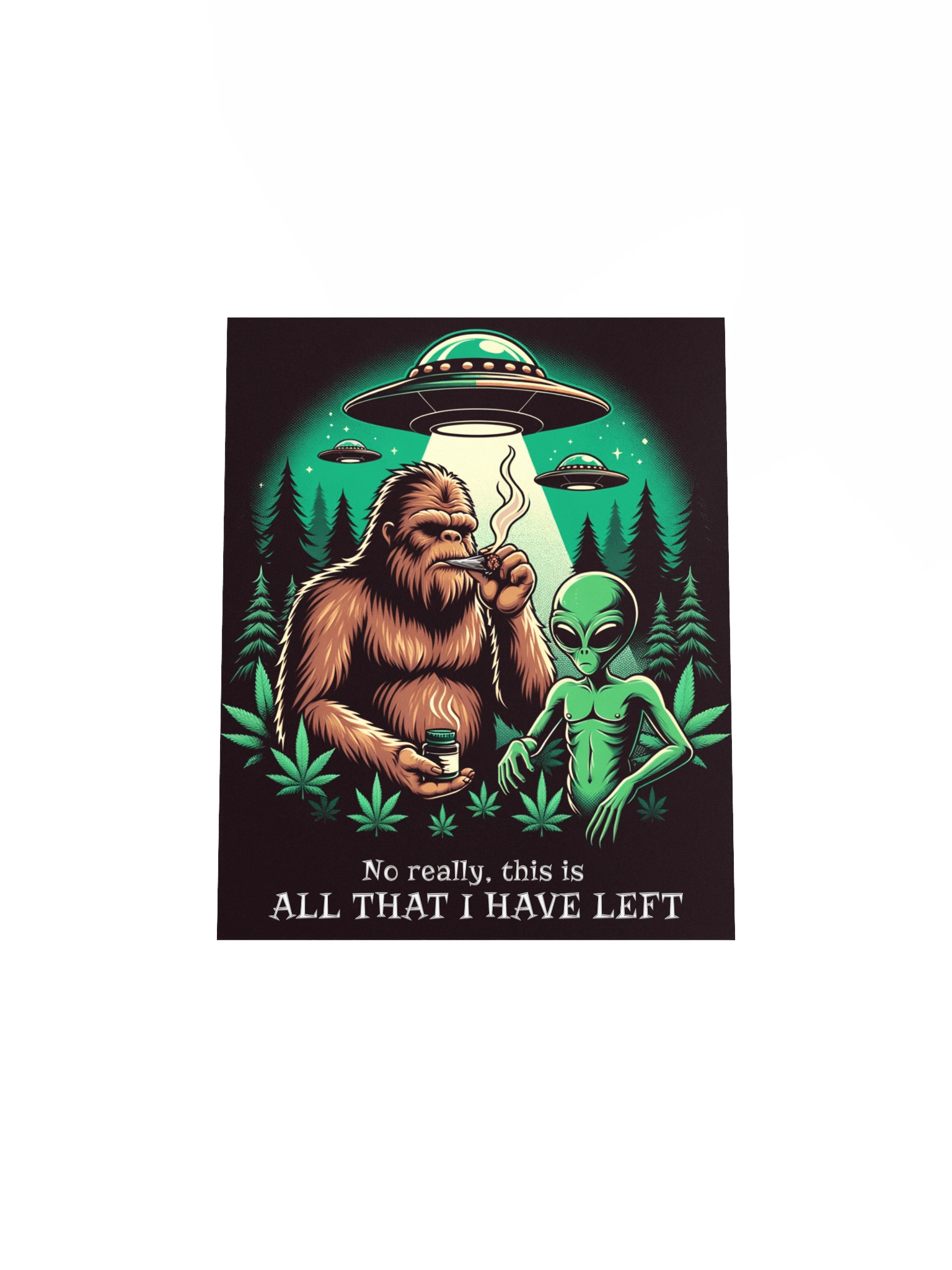 Bigfoot and Extraterrestrial - "All That’s Left" - Encounter Wall Poster product image (5)