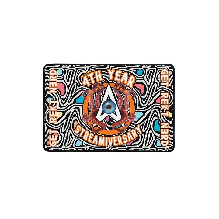 (Limited Edition) 4th Streamiversary 'OA-Cthulhu' Logo Desk Mat - *Tripped Out Theme* product image (1)