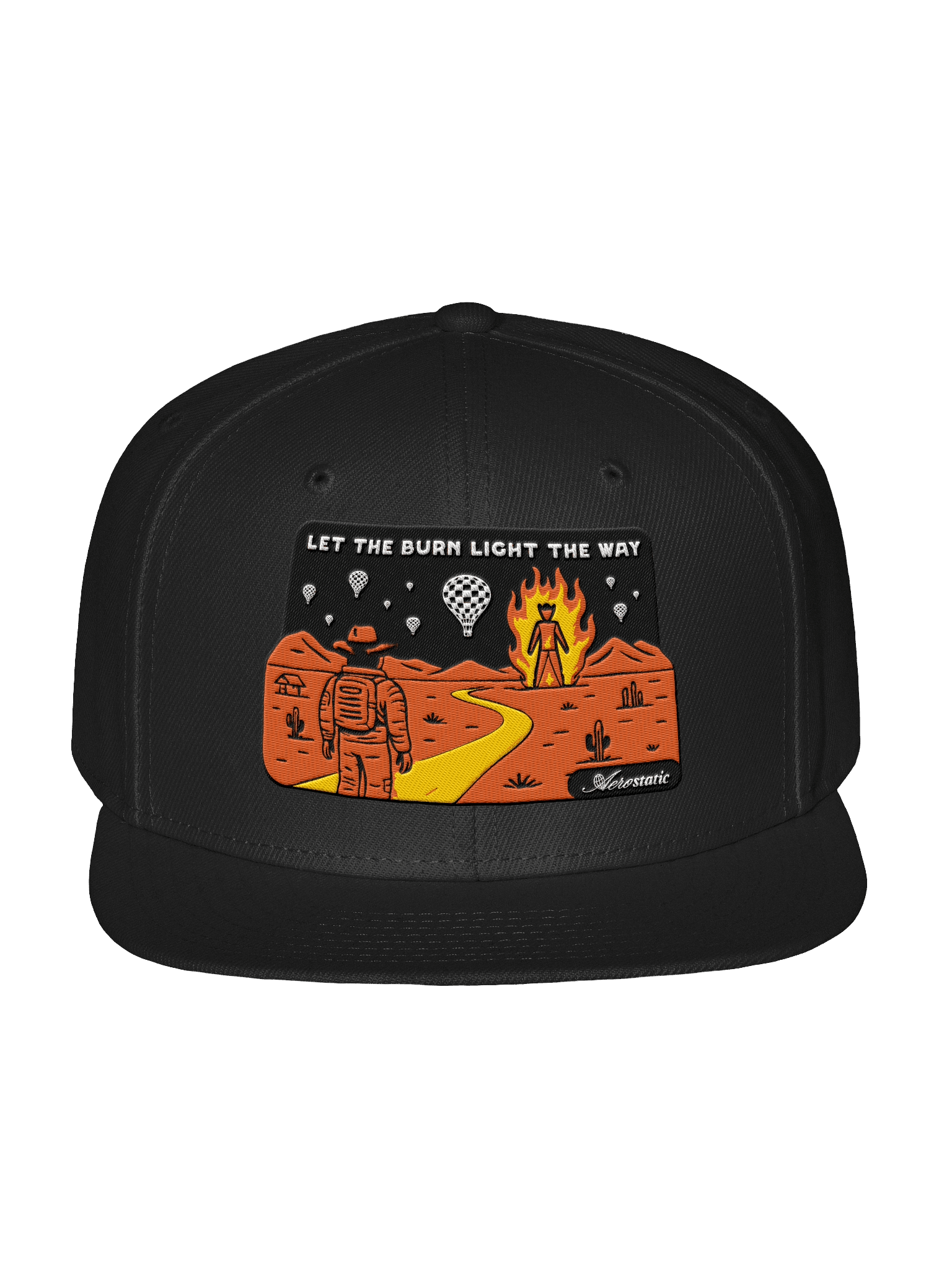 Let the burn light the way - embroidered hat product image (1)