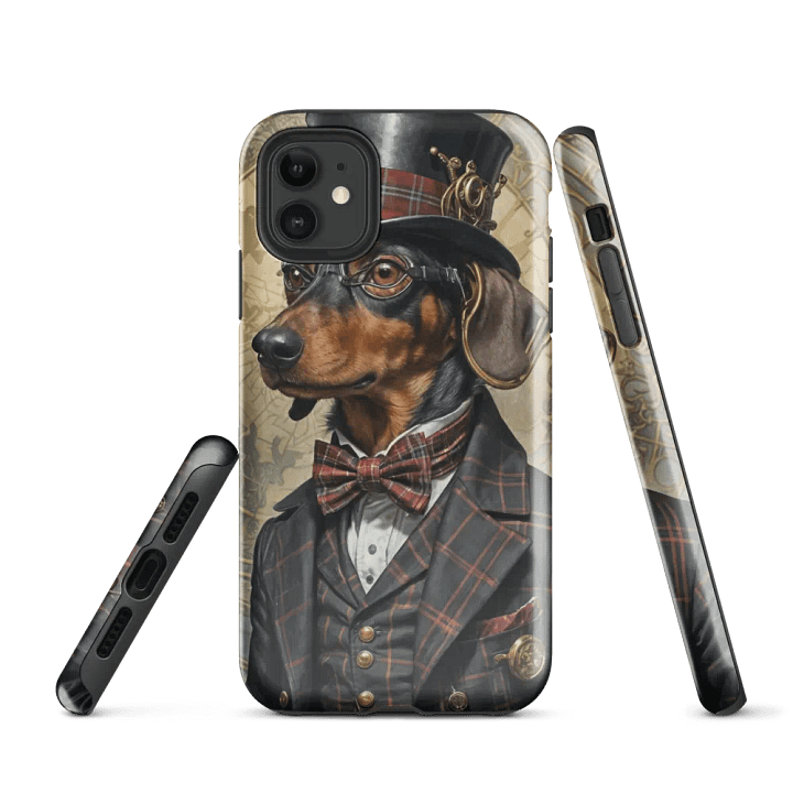 Steampunk Dapper Dachshund iPhone® Tough Case product image (1)