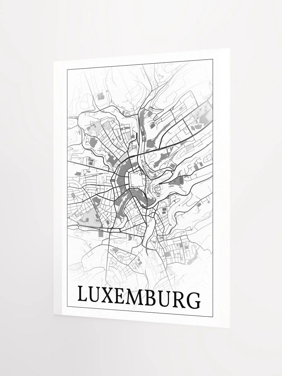 Luxemburg, Luxemburg, city map print product image (9)
