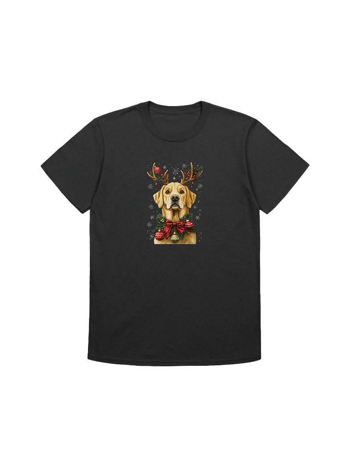 Reindeer Yellow Lab Decked Out For Christmas Unisex T-Shirt product image (5)