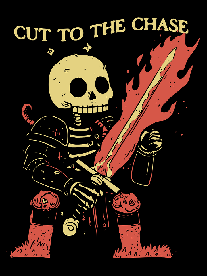 Cut To the Chase Skeleton with Sword Unisex T-Shirt product image (1)