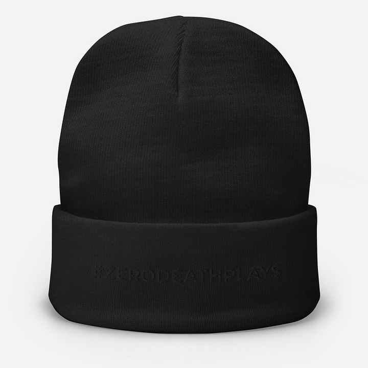[LuftyTV] #ZeroDeathPlays Unisex Beanie (Black Text) product image (1)