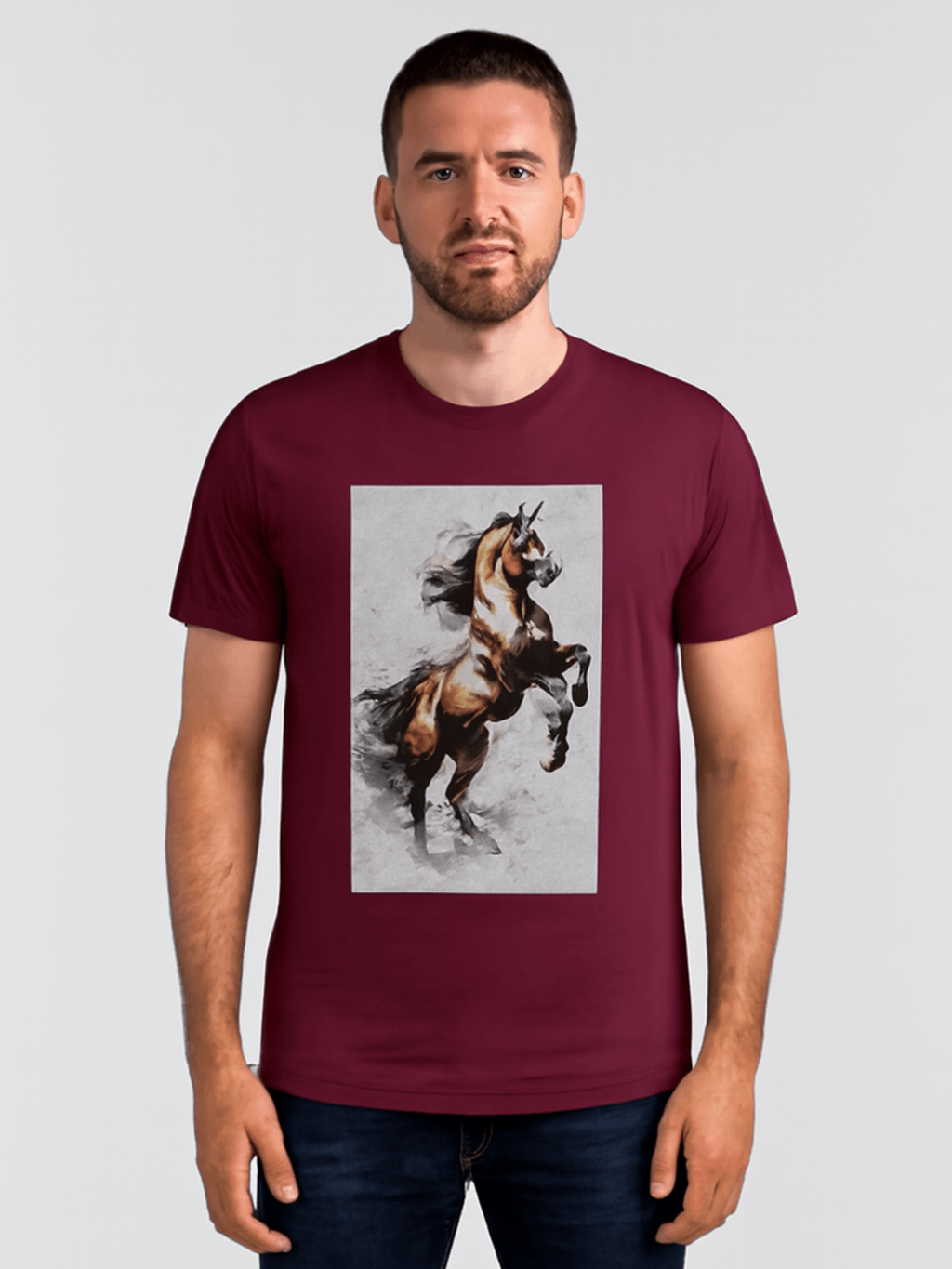 Dynamic Brushstroke Horse Art T-Shirt product image (1)