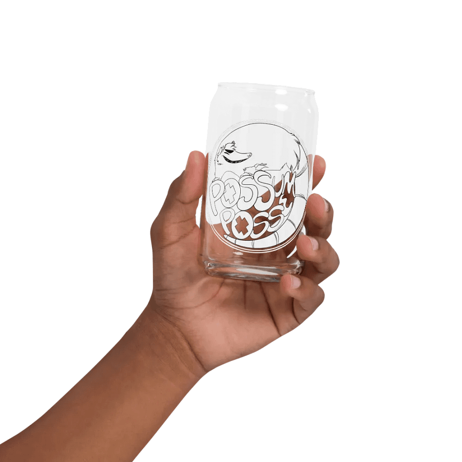Possum Posse Can Shaped Glass WHT product image (2)
