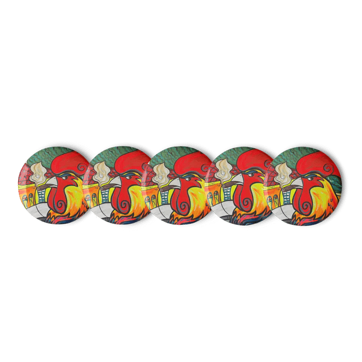 Rooster Rendezvous Pin Button Set product image (1)