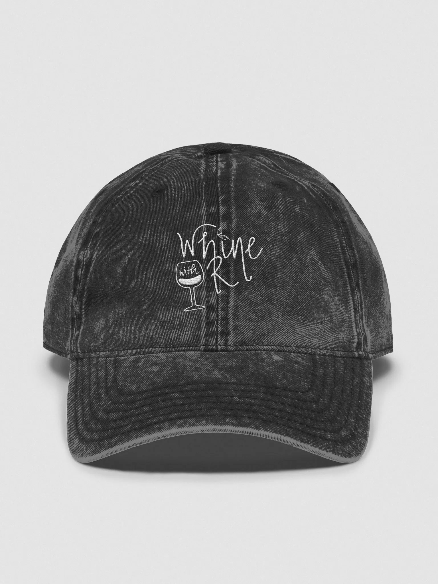White Logo Acid Washed Hat product image (1)