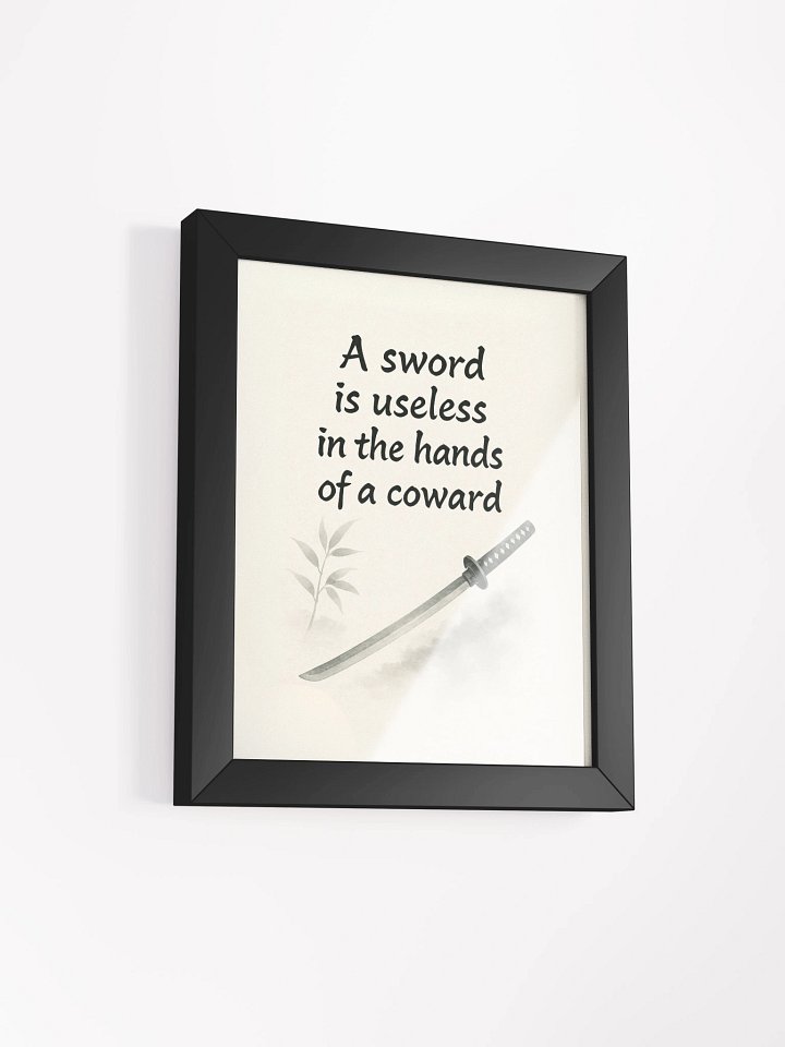 Samurai Courage Quote Wall Art – Nichiren Buddhism Framed Print for Inner Strength product image (20)