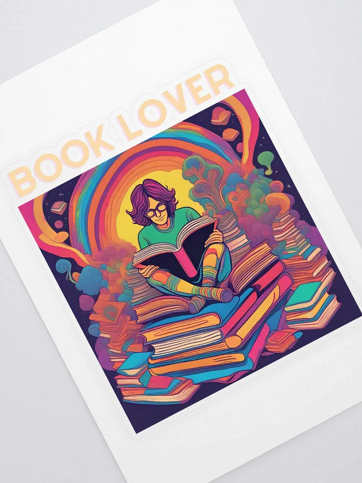 Psychedelic Book Lover Sticker product image (1)