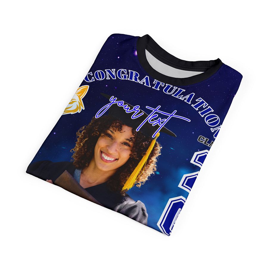 Graduation Shirt Template 2025 | Editable Senior Sublimation Design | All Over High School Graduate Tee PNG | Digital Download product image (3)
