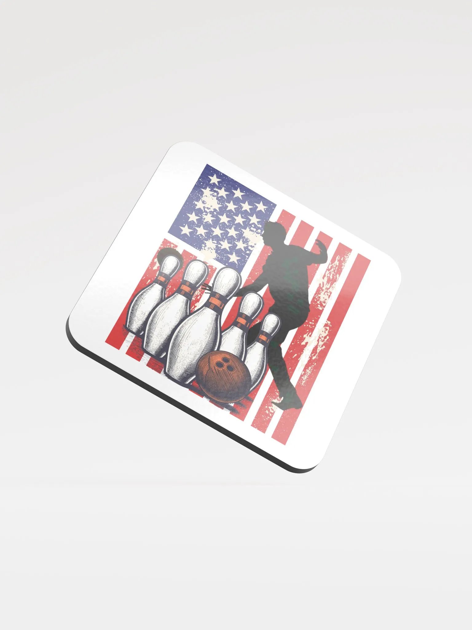 Flag American Bowling Strike! Vintage Coaster product image (2)