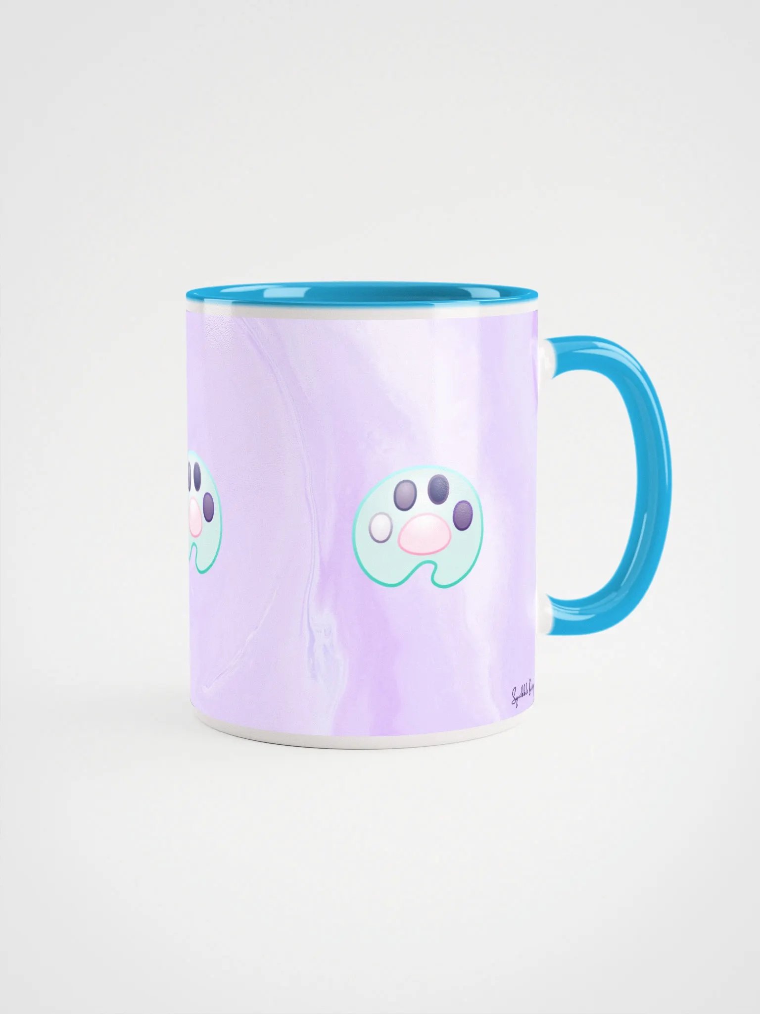 Squibble Design Paw Logo Purple Marbled Mug product image (1)