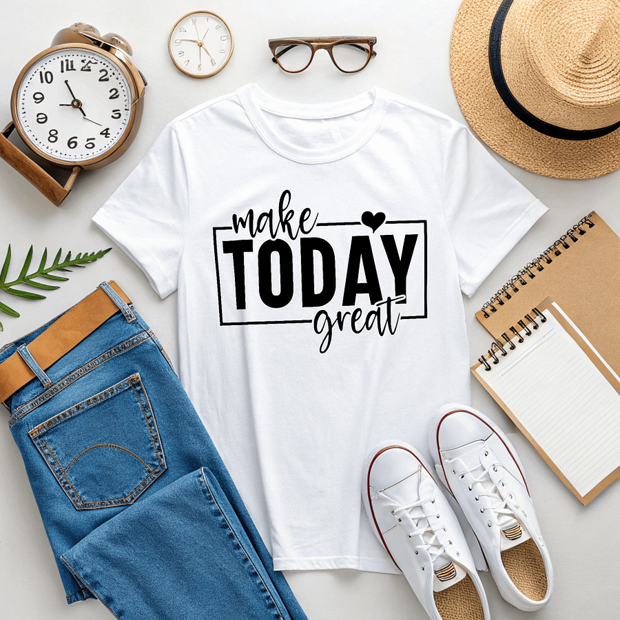 Make Today Great - Women's White T-Shirt product image (2)