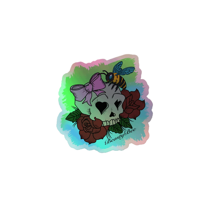 Cute Bee Skull Sticker product image (1)