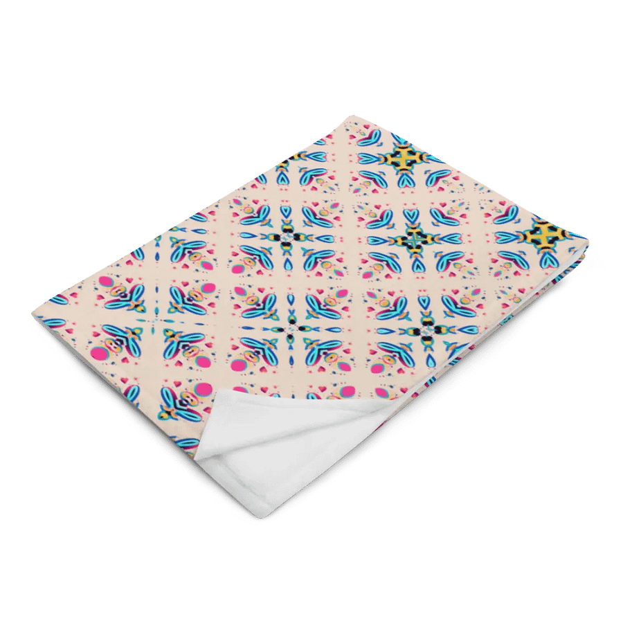Elegant Hearts Diamonds & Crosses Throw Blanket product image (3)