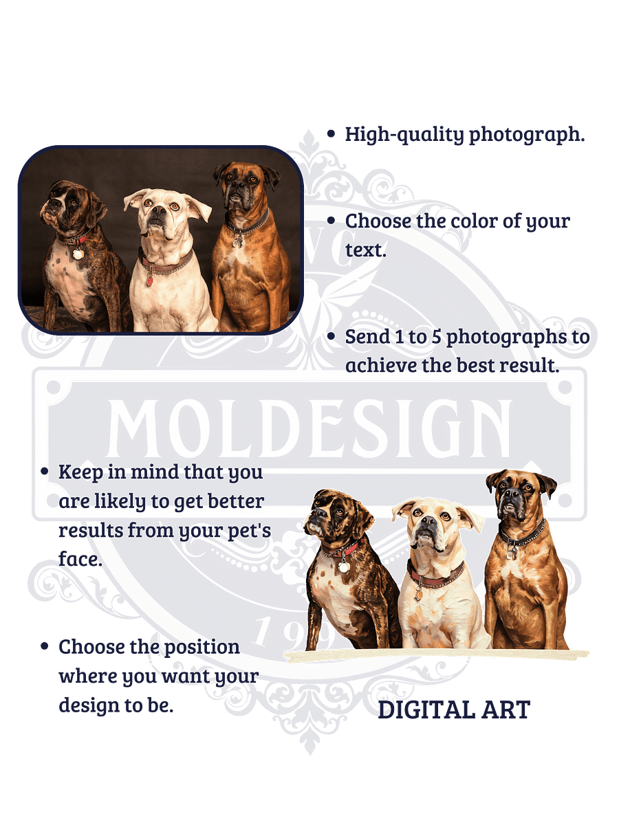 GROUP CUSTOM PET DESIGNS / T-SHIRT WITH PERSONALIZED NAME / DIGITAL ART III product image (5)