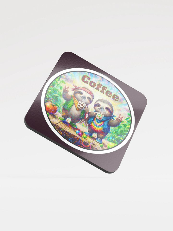 Sloth Peace Coffee Coaster product image (1)