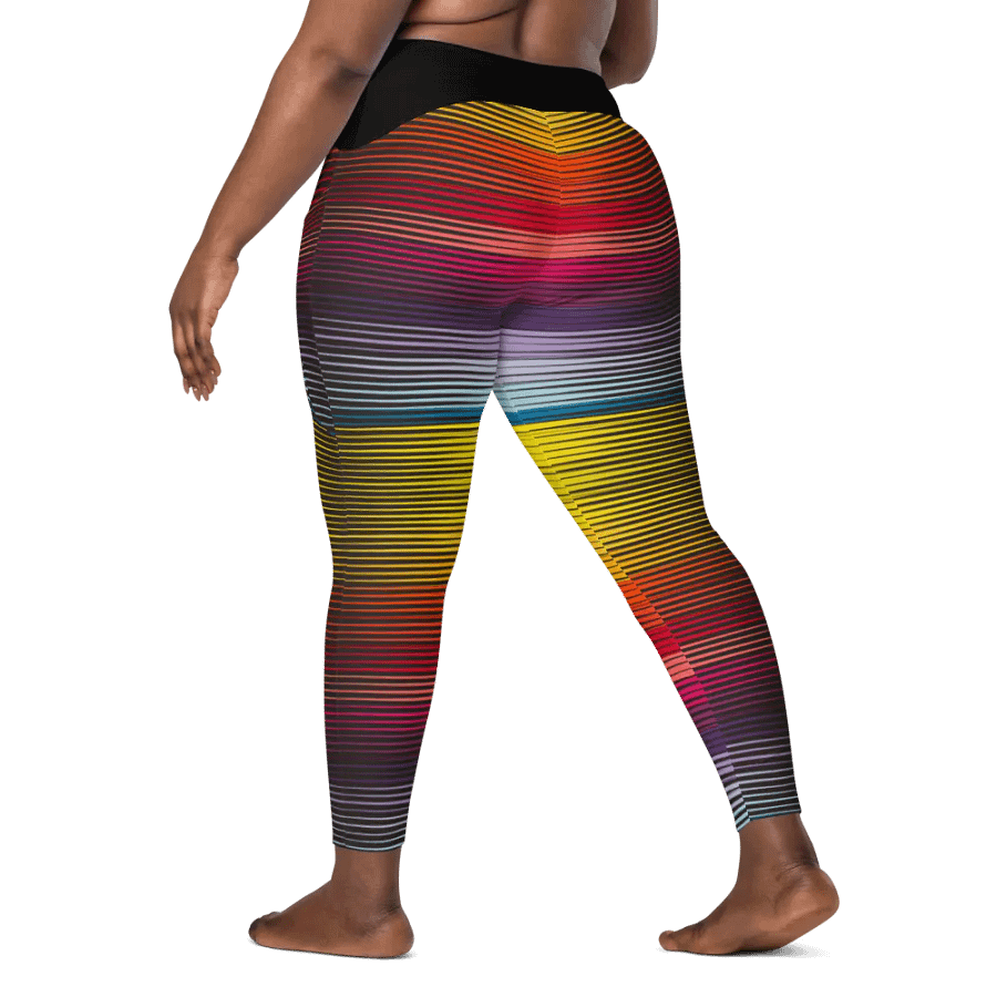 Sunset Mirage Crossover Leggings with Pockets product image (3)