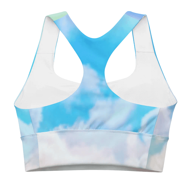 Blur cloud rainbow Design Longline Sports Bra - v6 product image (2)