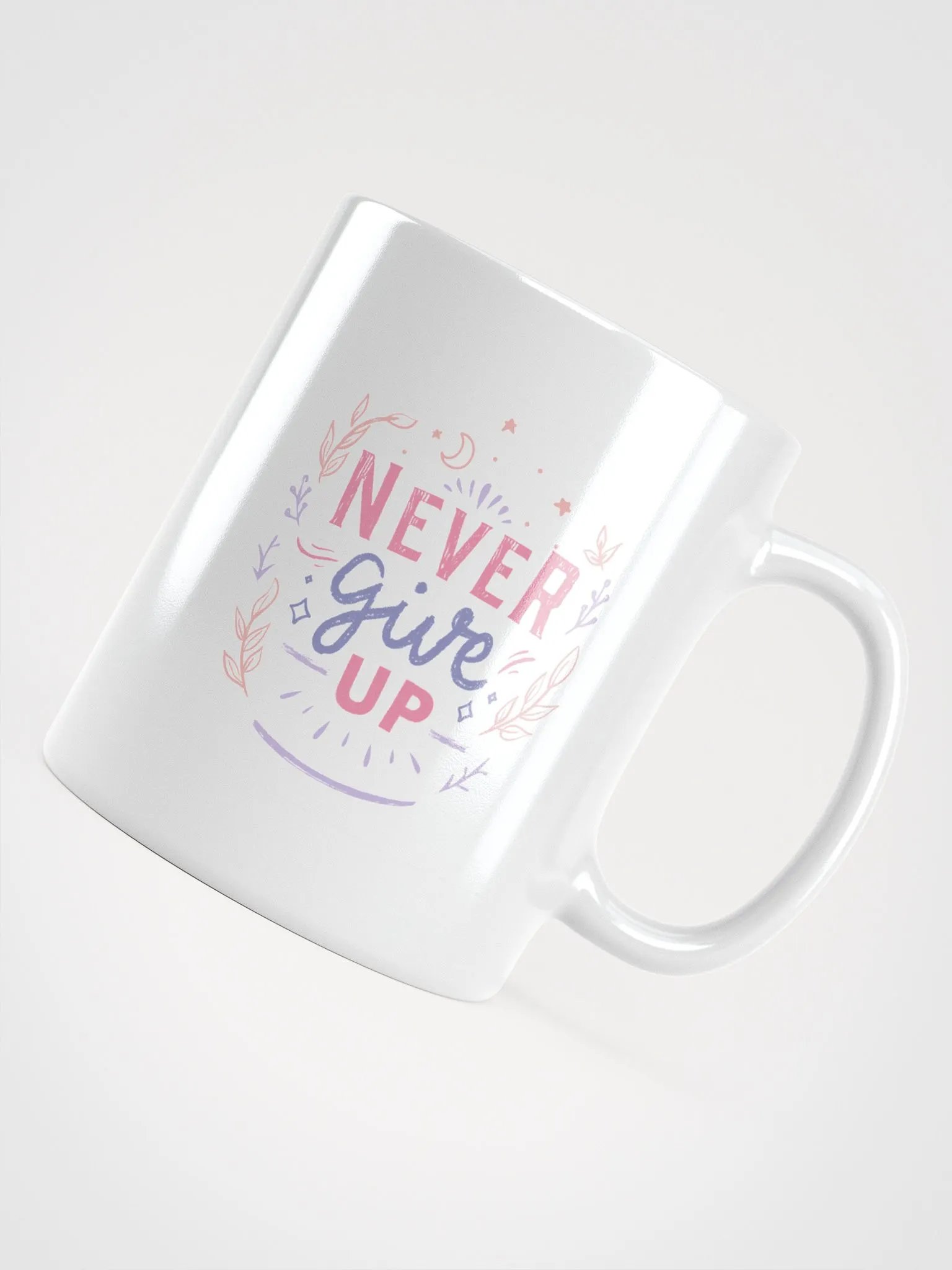 POSITIVE AFFIRMATION MUGS 4 U “Never give up” product image (4)